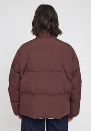 jacke loose fit puffer jacket deep mahogany