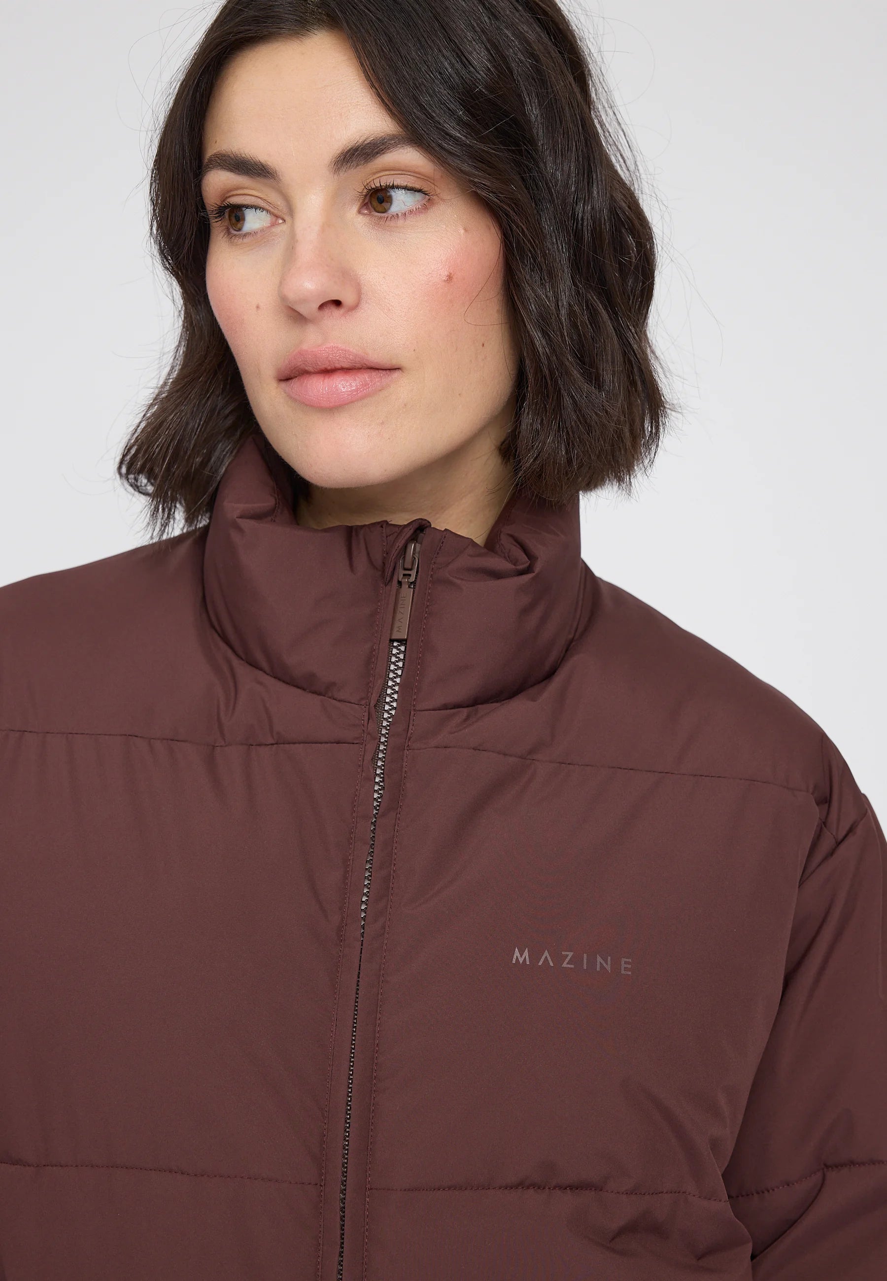 jacke loose fit puffer jacket deep mahogany