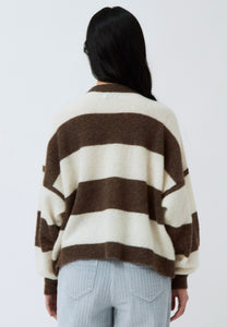 galeta jersey brown & cream stripes
