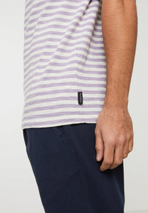 t-shirt delonix stripes gray lilac