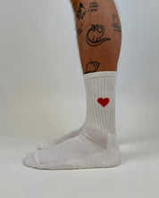tennis sock red heart