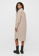 Load image into Gallery viewer, corduroy shirt dress light feather grey