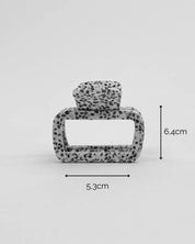 spange slim square medium dots white black