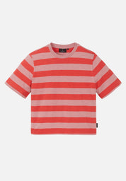t-shirt azolla stripes peony pink