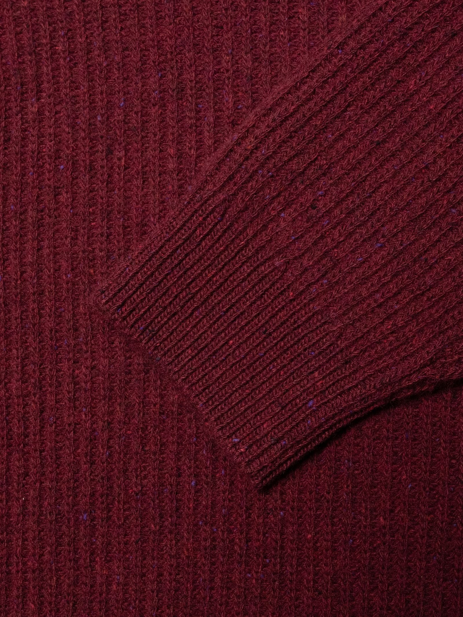 august rib wool sweater burgundy