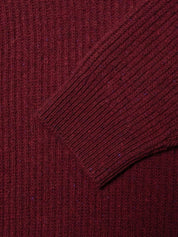 august rib wool sweater burgundy