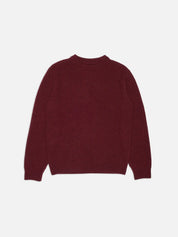 august rib wool sweater burgundy
