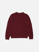 august rib wool sweater burgundy