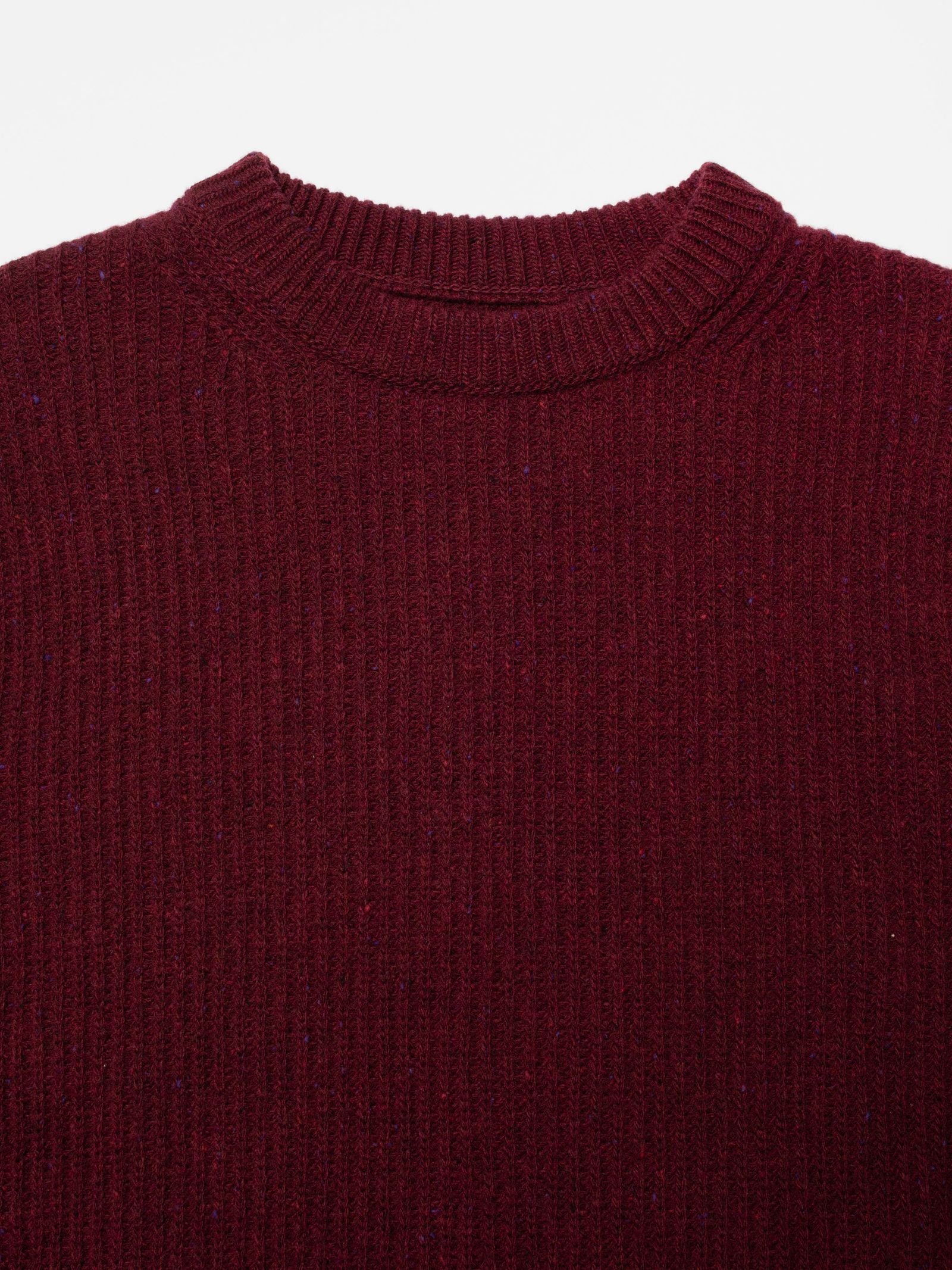 august rib wool sweater burgundy