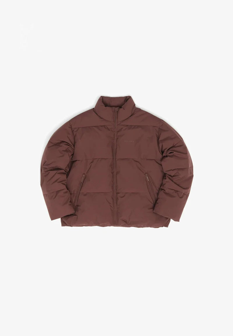 jacke loose fit puffer jacket deep mahogany