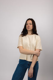 boxy organic crop tee