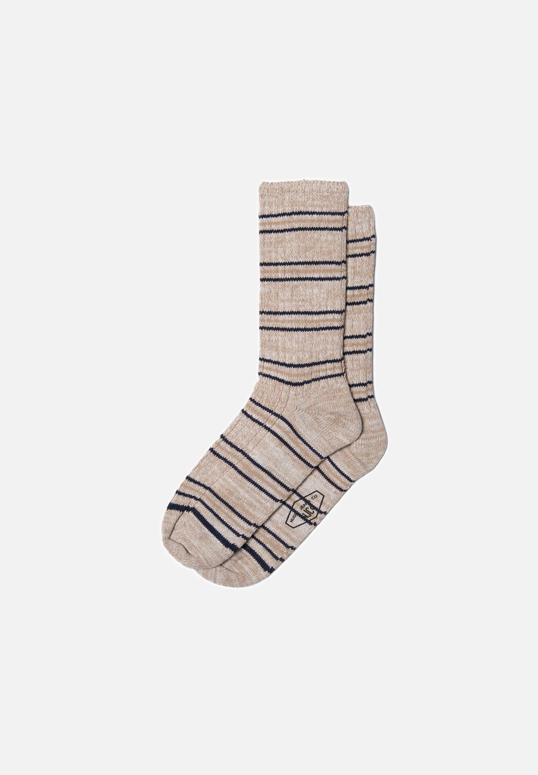 women chunky sock prairie stripe sand