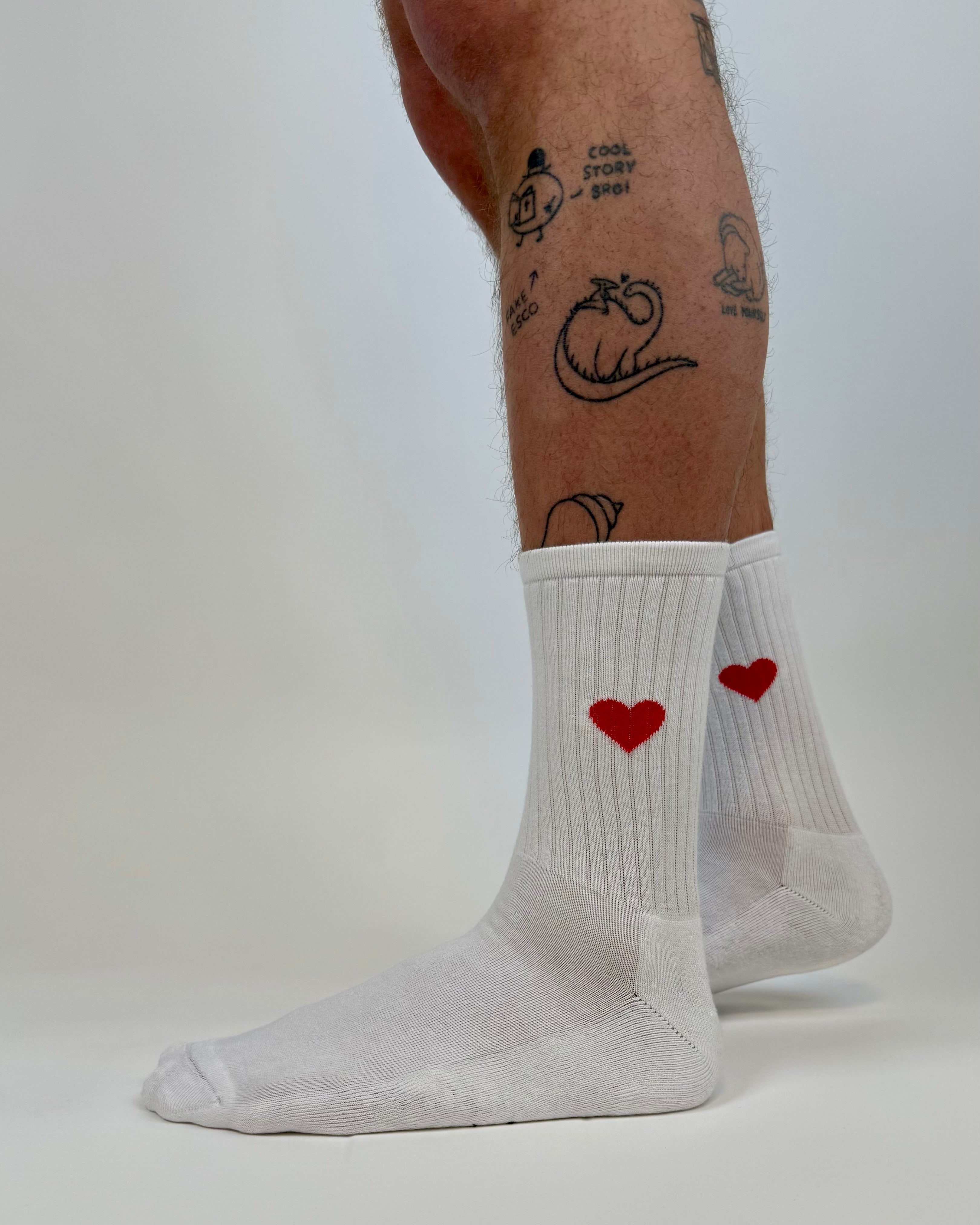 tennis sock red heart