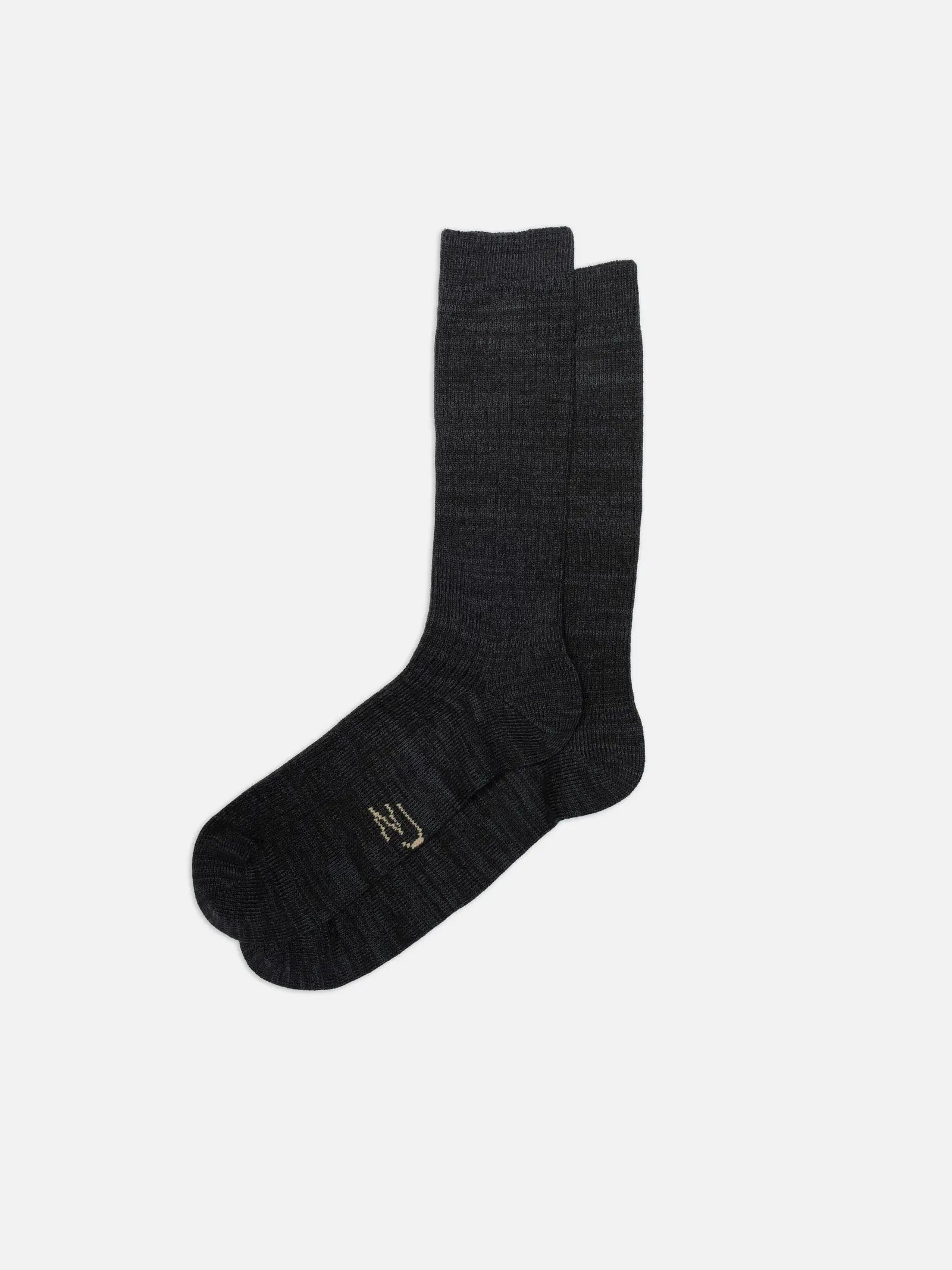 rasmusson mens rib sock dark grey