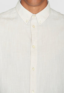 regular linen shirt light feather gray