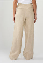 Lade das Bild in den Galerie-Viewer, posey wide mid-rise linen pants light feather gray