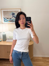 classic rib t-shirt bright white