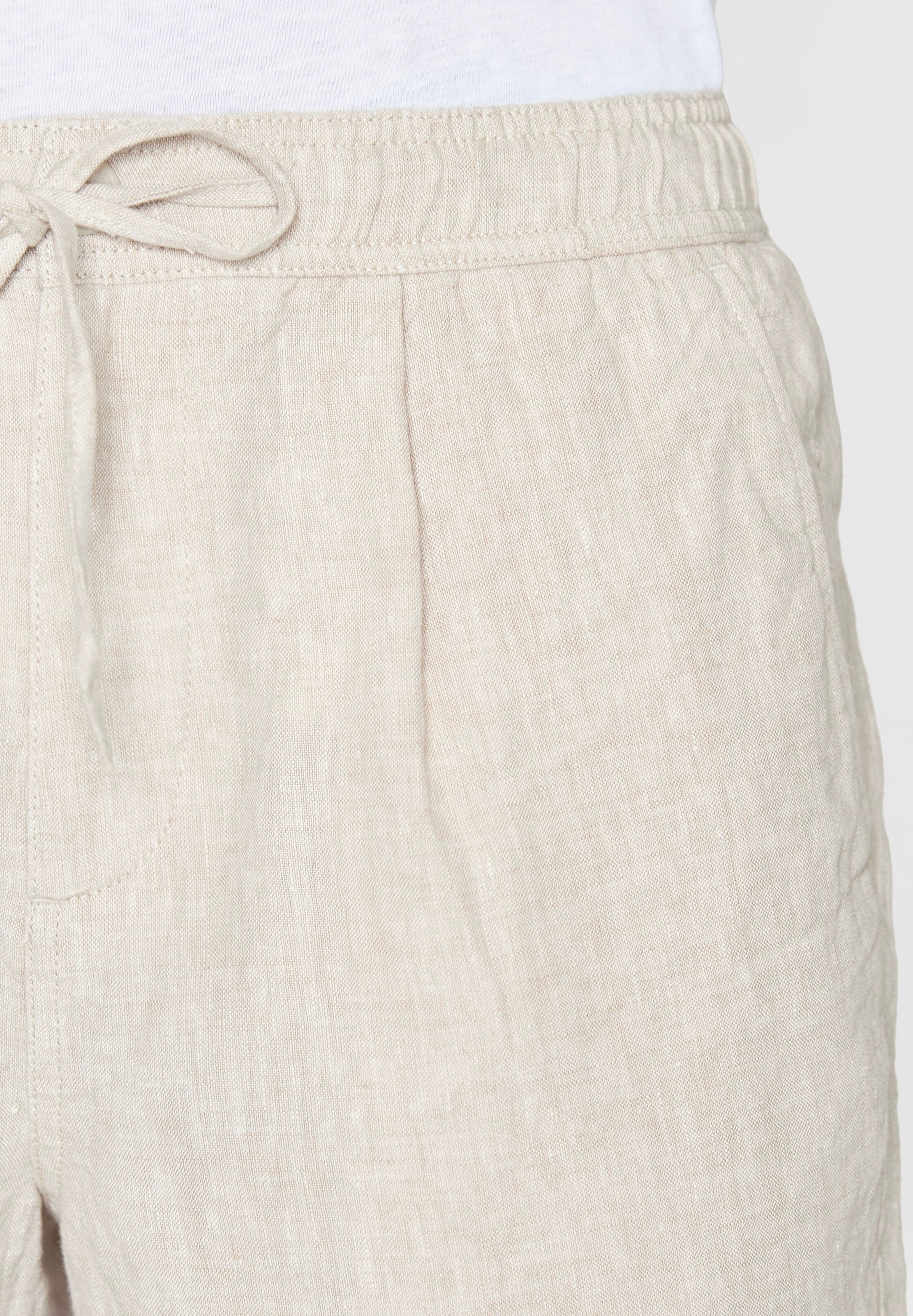 fig loose linen shorts light feather gray