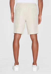 fig loose linen shorts light feather gray