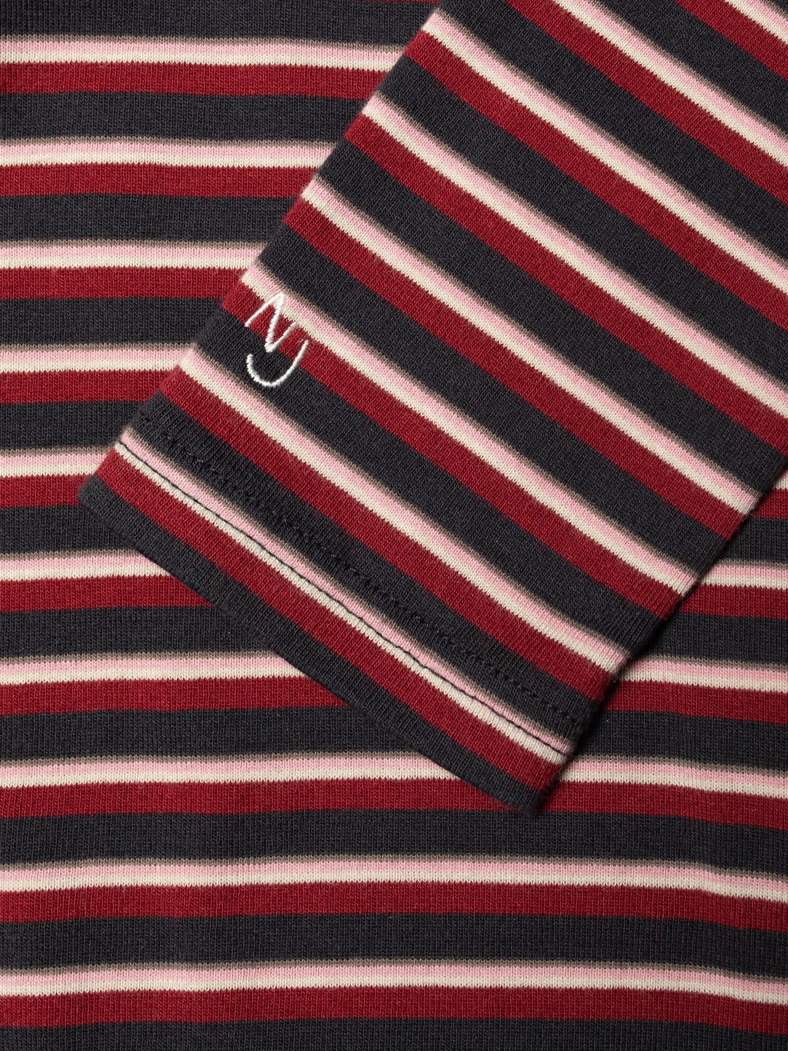 jessy ls t-shirt striped rib multi