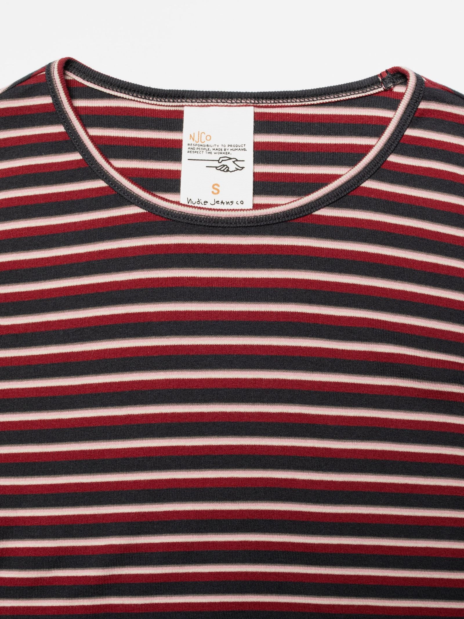 jessy ls t-shirt striped rib multi