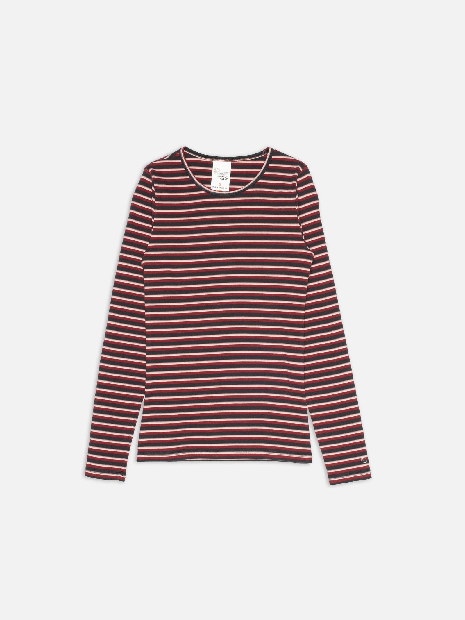 jessy ls t-shirt striped rib multi