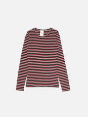 jessy ls t-shirt striped rib multi