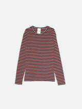 jessy ls t-shirt striped rib multi