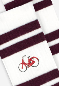 burgundy bike crew socks