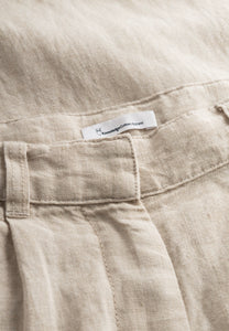 posey wide mid-rise linen pants light feather gray