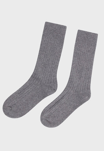 wool socks gray melange