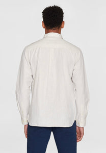 regular linen shirt light feather gray