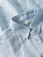 aster fold-up linen short sleeve shirt skyway