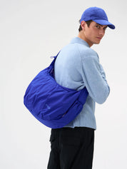 slouchy bag electric blue