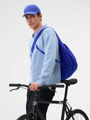 slouchy bag electric blue