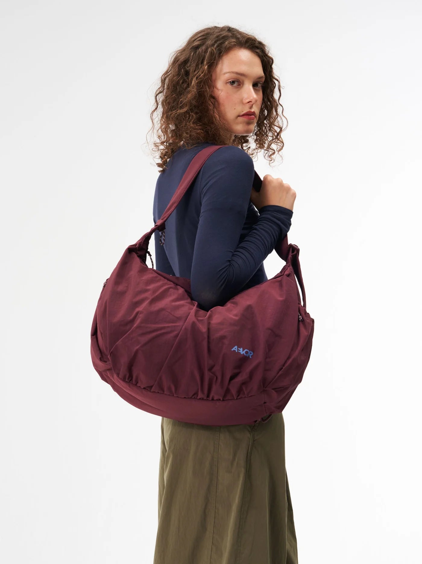 slouchy bag burgundy