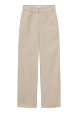 Lade das Bild in den Galerie-Viewer, posey wide mid-rise linen pants light feather gray