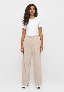 posey wide high-rise corduroy pants light feather gray