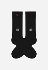 black stereo socks