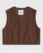 belva fleece vest french roast