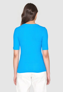 rib t-shirt malibu blue