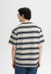 t-shirt bhajan navy/birch stripes