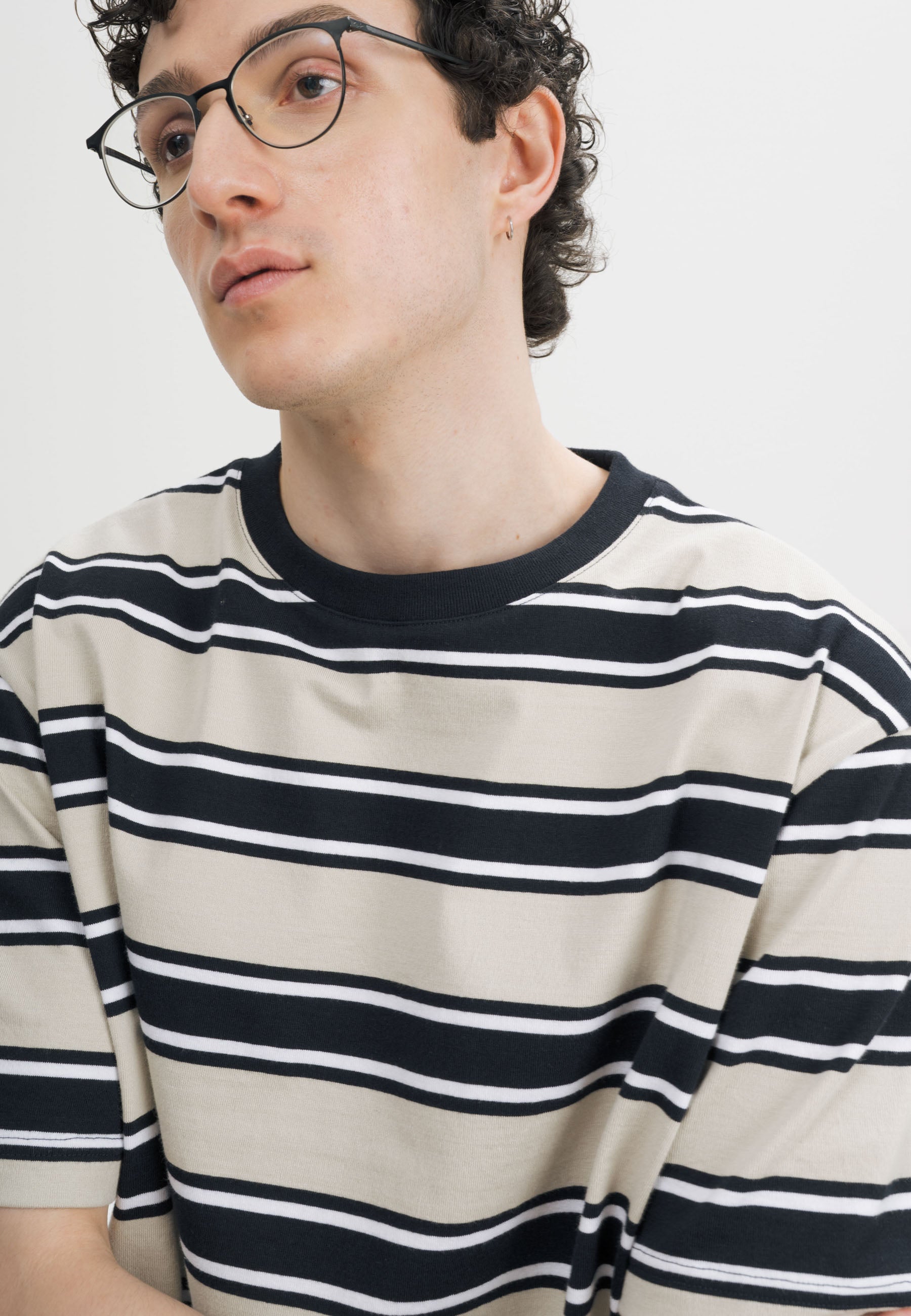 t-shirt bhajan navy/birch stripes
