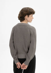 strickjacke rib knit cardigan bhuma bear melange