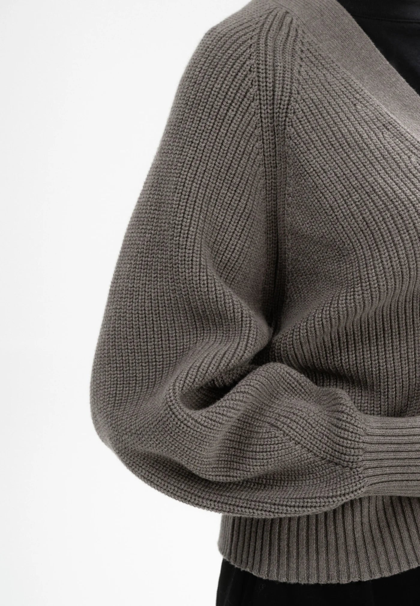 strickjacke rib knit cardigan bhuma bear melange