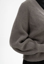 strickjacke rib knit cardigan bhuma bear melange