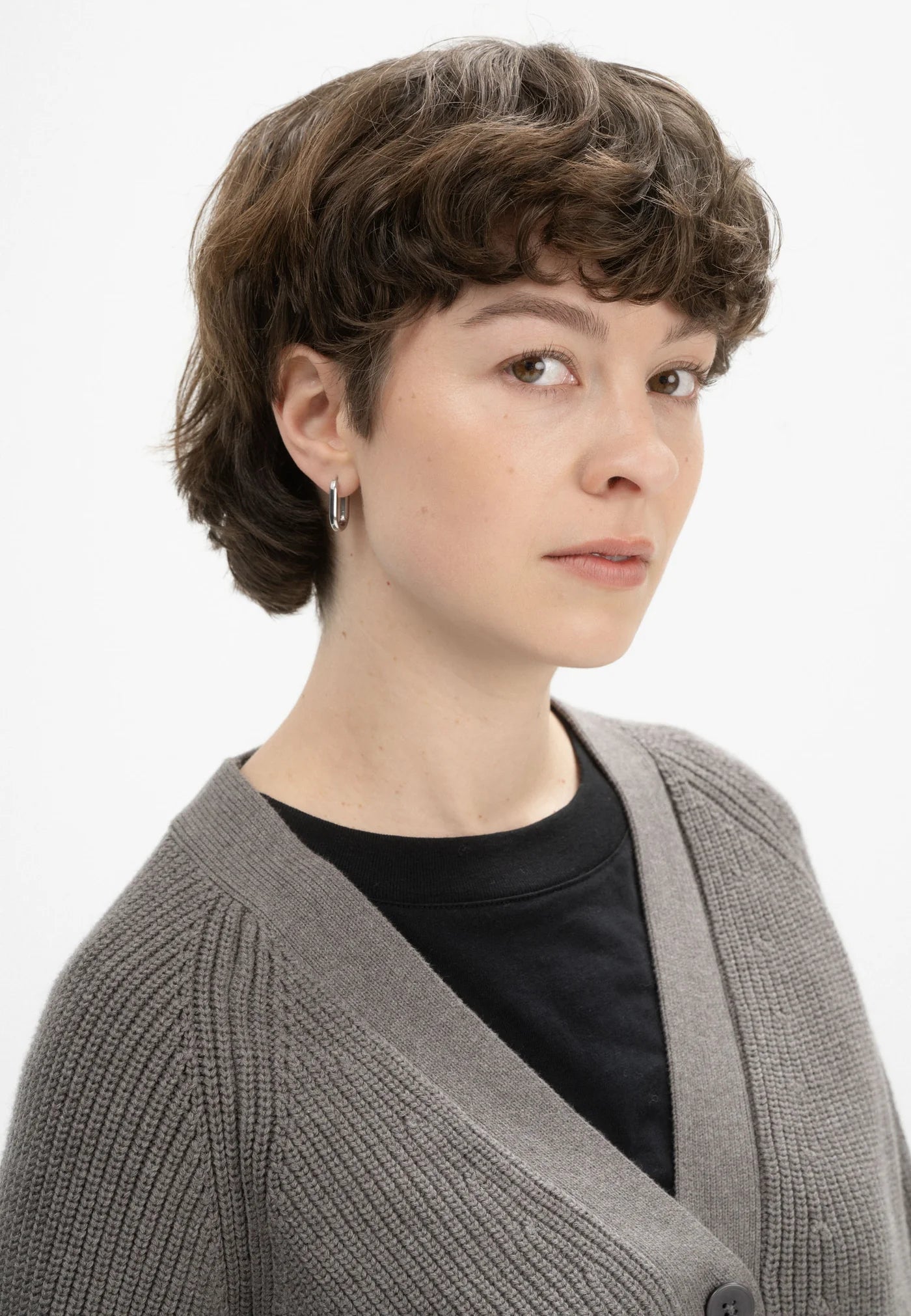 strickjacke rib knit cardigan bhuma bear melange