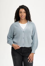 rib knit cardigan bhuma cloudy blue