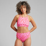 bikini pants slite painted leopard red
