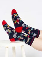 christmas pet organic cotton sock navy